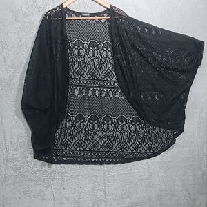 Massini Black Lace Swimsuit Coverup